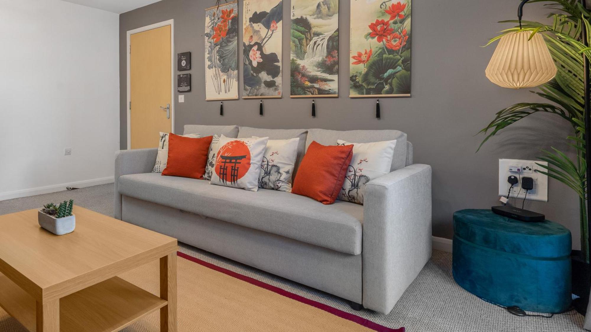 Japanese Suite 2Bed 2Bath, Free Park, Netfix, 75 Inch Tv, Games - City Centre- Maihom Birmingham Buitenkant foto