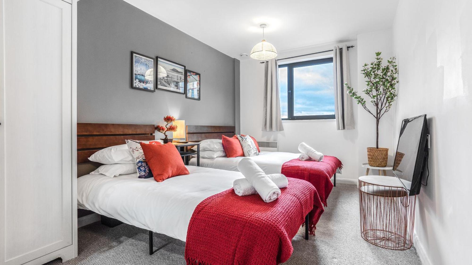 Japanese Suite 2Bed 2Bath, Free Park, Netfix, 75 Inch Tv, Games - City Centre- Maihom Birmingham Buitenkant foto