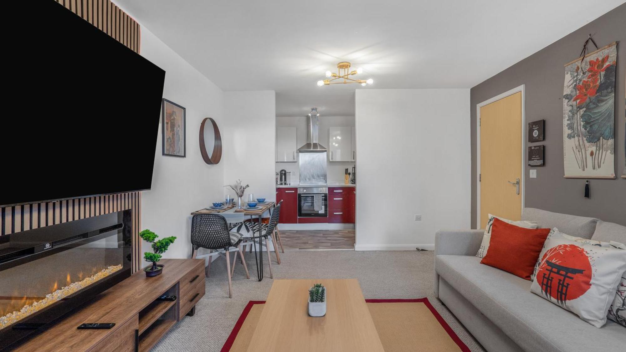 Japanese Suite 2Bed 2Bath, Free Park, Netfix, 75 Inch Tv, Games - City Centre- Maihom Birmingham Buitenkant foto
